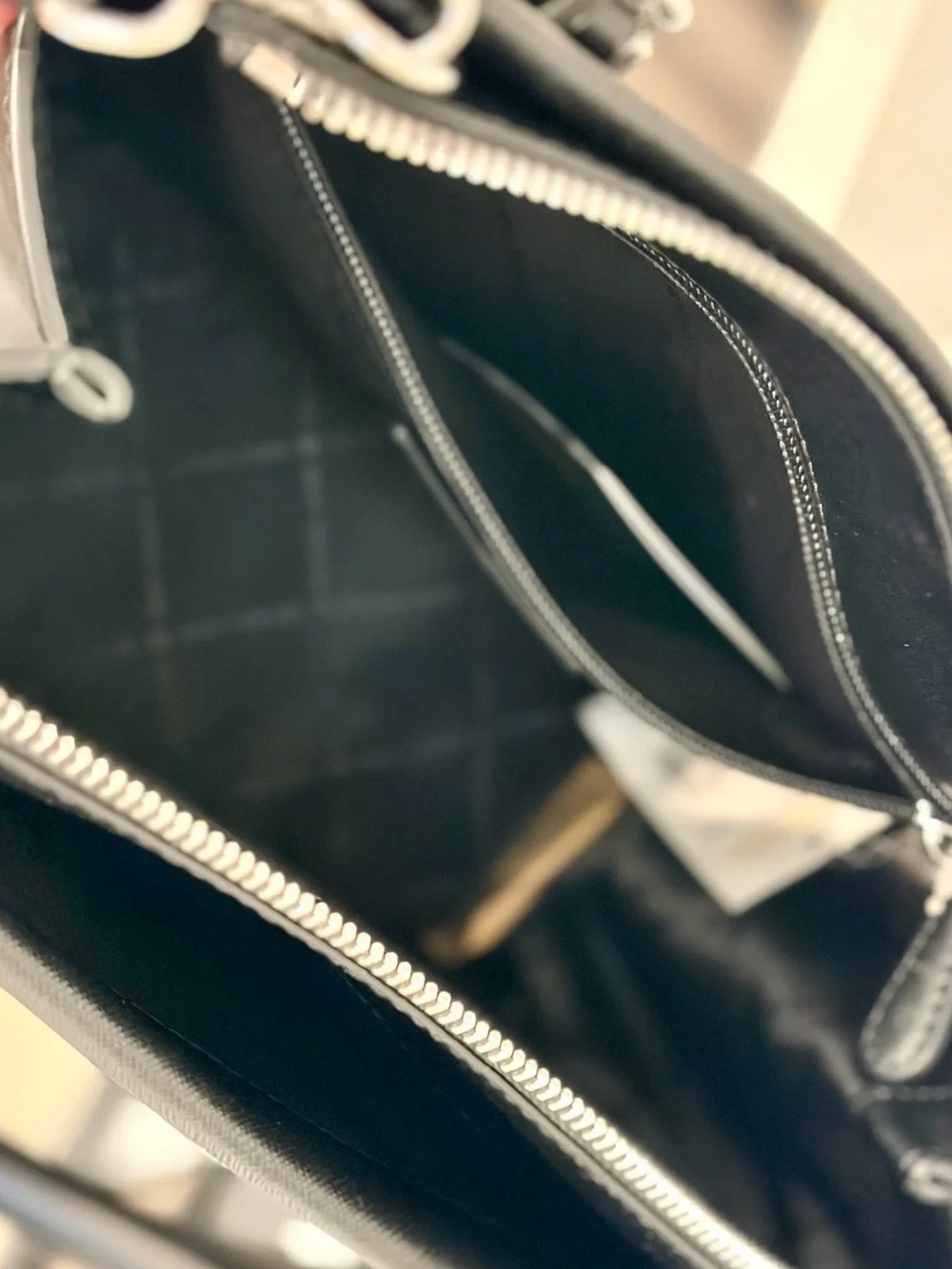 Michael Kors Marilyn Medium Saffiano Leather Satchel Crossbody Bag Black